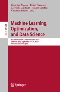 Enlarge image Cover: Machine Learning, Optimization, and Data Science - Springer