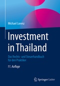 Cover: Investment in Thailand - Springer Gabler