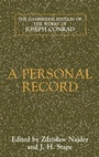 Cover: A Personal Record - Cambridge University Press