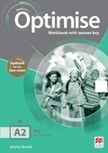 Cover: Optimise A2 Workbook with answer key - Macmillan Education