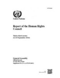 Cover: Report of the Human Rights Council - United Nations