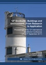 Cover: 12th Envibuild ? Buildings and Environment ? From Research to Application - Trans Tech Publications Ltd