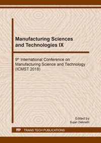 Enlarge image Cover: Manufacturing Sciences and Technologies IX - Trans Tech Publications Ltd