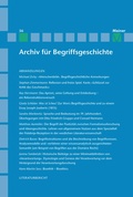 Cover: Archiv f&uuml;r Begriffsgeschichte. Band 56 - Meiner