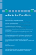 Cover: Archiv f&uuml;r Begriffsgeschichte. Band 55 - Meiner
