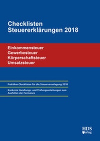 Abbildung von: Checklisten Steuererklärungen 2018 - HDS