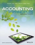 Cover: Accounting Principles, Managerial Concepts Seventh Canadian Edition - Wiley