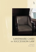 Cover: Landmark Cases in Succession Law - Hart Publishing