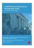 Cover: Evaluation of the London Deanery Training Course - Cardiff University School of Social Sciences