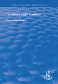 Cover: The Italian Legal Tradition - Routledge