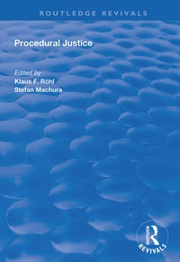 Enlarge image Cover: Procedural Justice - Routledge
