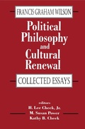 Cover: Political Philosophy and Cultural Renewal - Routledge