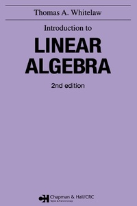 Abbildung von: Introduction to Linear Algebra, 2nd edition - Chapman & Hall/CRC