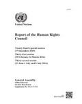 Cover: Report of the Human Rights Council - United Nations