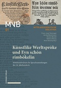 Cover: K&uuml;nstlike Werltspr&ouml;ke und Eyn sch&ouml;n rimb&ouml;kelin - Schwabe Verlag GmbH