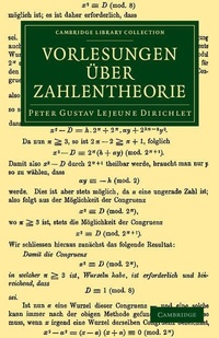 Abbildung von: Vorlesungen uber Zahlentheorie - Cambridge University Press