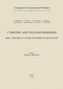 Cover: 2 Timothy and Titus Reconsidered - Peeters Publishers