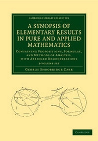 Abbildung von: A Synopsis of Elementary Results in Pure and Applied Mathematics 2 Volume Set - Cambridge University Press