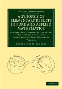 Abbildung von: A Synopsis of Elementary Results in Pure and Applied Mathematics: Volume 1 - Cambridge University Press