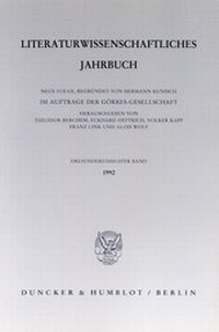 Abbildung von: Literaturwissenschaftliches Jahrbuch. - fibre