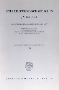 Abbildung von: Literaturwissenschaftliches Jahrbuch. - Duncker & Humblot
