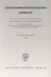Abbildung von: Literaturwissenschaftliches Jahrbuch. - fibre