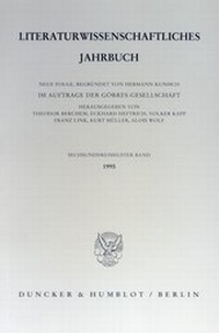Abbildung von: Literaturwissenschaftliches Jahrbuch - fibre