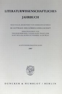 Abbildung von: Literaturwissenschaftliches Jahrbuch - Duncker & Humblot