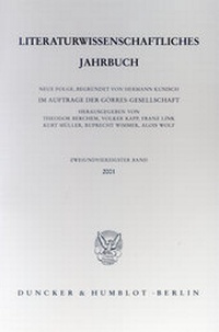 Abbildung von: Literaturwissenschaftliches Jahrbuch - Duncker & Humblot