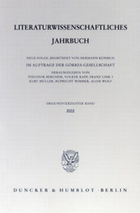 Abbildung von: Literaturwissenschaftliches Jahrbuch - fibre