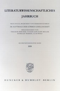 Abbildung von: Literaturwissenschaftliches Jahrbuch. - Duncker & Humblot