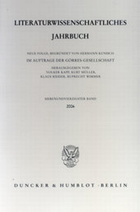 Abbildung von: Literaturwissenschaftliches Jahrbuch - fibre
