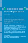 Cover: Archiv f&uuml;r Begriffsgeschichte. Band 54 - Meiner