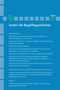 Cover: Archiv f&uuml;r Begriffsgeschichte. Band 53 - Meiner