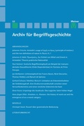 Cover: Archiv f&uuml;r Begriffsgeschichte. Band 52 - Meiner