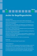 Cover: Archiv f&uuml;r Begriffsgeschichte. Band 49 - Meiner