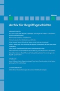 Cover: Archiv f&uuml;r Begriffsgeschichte. Band 47 - Meiner