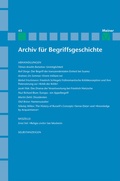 Cover: Archiv f&uuml;r Begriffsgeschichte. Band 43 - Meiner