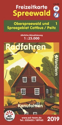 Abbildung von: Freizeitkarte Spreewald - 1 (Ausgabe 2019) - AD-Team