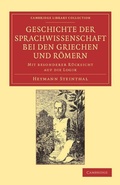 Cover: Geschichte der Sprachwissenschaft bei den Griechen und Roemern - Cambridge University Press