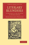 Cover: Literary Blunders - Cambridge University Press