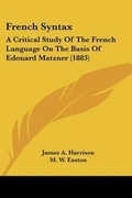 Cover: French Syntax - Kessinger Publishing