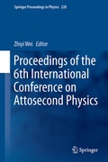 Cover: Proceedings of the 6th International Conference on Attosecond Physics - Springer