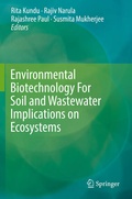 Cover: Environmental Biotechnology For Soil and Wastewater Implications on Ecosystems - Springer