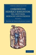 Cover: Chronicon Henrici Knighton vel Cnitthon, Monachi Leycestrensis - Cambridge University Press