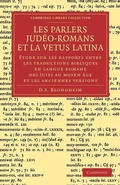 Cover: Les Parlers Judeo-Romans et la Vetus Latina - Cambridge University Press