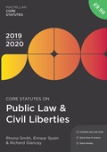 Cover: Core Statutes on Public Law & Civil Liberties 2019-20 - Hart Publishing