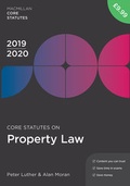 Cover: Core Statutes on Property Law 2019-20 - Red Globe Press