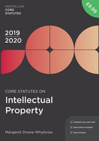 Enlarge image Cover: Core Statutes on Intellectual Property 2019-20 - Red Globe Press