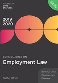 Cover: Core Statutes on Employment Law 2019-20 - Red Globe Press